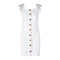 Women Summer Vacation Simple Single-breasted Design Sleeveless Dress