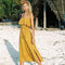 Women Summer Vacation Solid Color Sleeveless Slip Maxi Dress