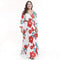 Women Sweet Floral Print Casual Loose Pattern Long Sleeves Dating Dress