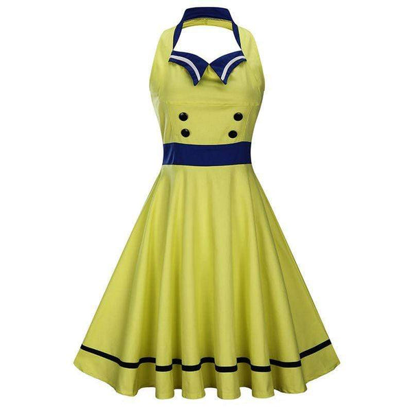 Women Vintage Style New Arrival Sexy Sleeveless Backless Halter Dress