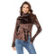 Women Vintage Style Solid Color Velvet Fabric Long Sleeves Casual T-Shirt