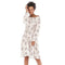 Women Vintage Style Sweet Floral Print Sexy Off-shoulder Casual Dress