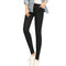 Women Winter Fleece Lined Slim Solid Color High Elasticity Pencil Pants