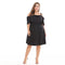 Young Women Sweet off-shoulder Design Solid Color Casual Party Dress