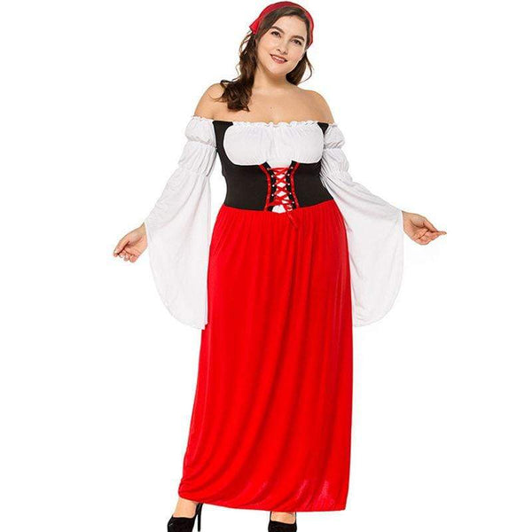 TIY Costumes Plus Size Adult Lady Halloween Dress Traditional Oktoberfest Costume TIY