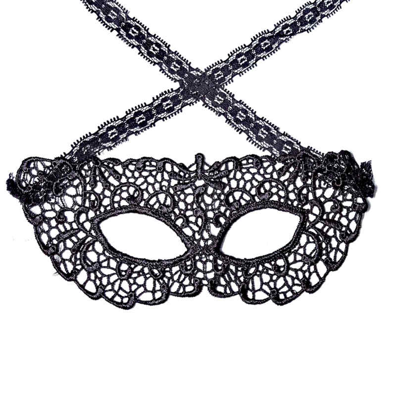 TIY Costumes Sexy Lady Masquerade Mysterious Veil Black Lace Mask TIY