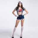 TIY Costumes Sexy Lady Strap Sailor Suit Party Bar Halloween Cosplay Costume TIY