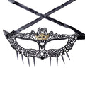 TIY Costumes Sexy Queen Black Hollow Lace Mask Party Dance Accessories TIY