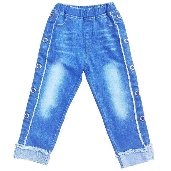 Stylish Girls Patchwork Loose Denim Jeans