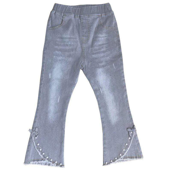 Sweet Girls Patchwork Slim Fit Flared Jeans