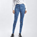 TIY Denim Unique Tassel Design Women New Arrival Beaded Tight Jeans TIY