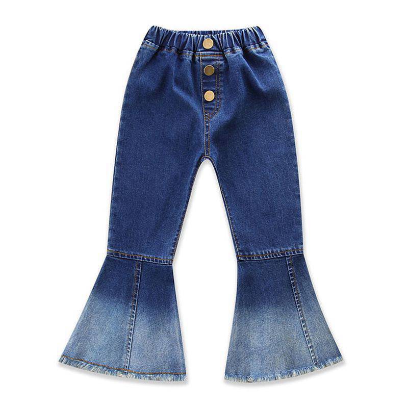TIY Denim Vintage Style Girls Cotton Bell-bottom Jeans TIY