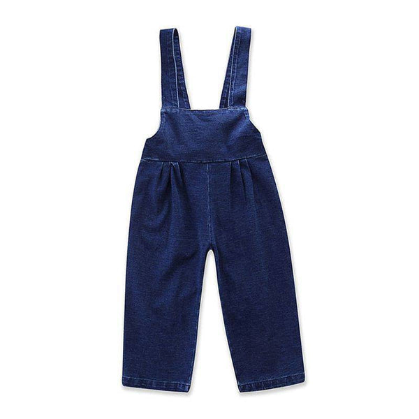 TIY Denim Vintage Style Girls Cotton Solid Color Rompers TIY