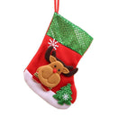 TIY Festival New Year Decoration Cute Sequins Snow Printed  Hanging Christmas Stocking For Home And Xmas Tree TIY