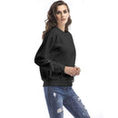 TIY Fleece Simple Fashion Round Neck Long Sleeves With Ribbon Solid Color Brushed Cotton Sweaters TIY