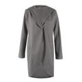 TIY Fleece Solid Color Irregular Hemline Women Casual Long-sleeve Cardigan Hoodies TIY