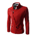 TIY Fleece Special Design Cotton Men Patchwork Long Sleeves Zipper Slim Fit Casual Jacket TIY