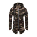 TIY Fleece Stylish Men Cotton Camouflage Printed Long Sleeves Casual Zipper Outerwear Hoodie TIY