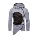 Stylish Men Cotton Personality Printed Long Sleeves Outerwear Zipper Hoodie