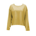 Sweet Young Lady Solid Color Pullover Pattern Flare Sleeves Loose Sweatshirt