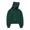 Women Short Length Casual Style Solid Color Words Embroidered Hoodies