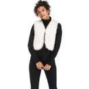 Women Short Length Winter Wear Solid Color Fur Like Sleeveless Vest