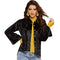 Women Vintage Style Solid Color Velvet Flare Sleeves Casual Jacket