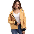 Young Women Bright Color Zipper Casual Style Long Sleeves Jacket