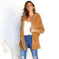 Young Women Fashion Hot Sale Casual Style Dolman Sleeves Plush Coat