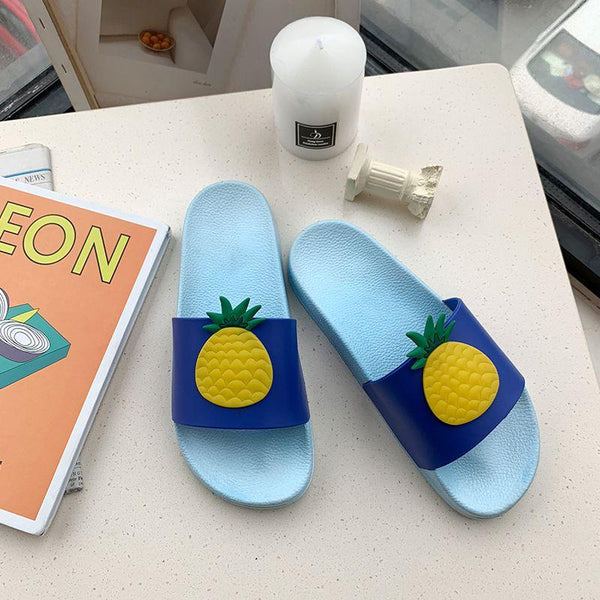 TIY Footwear New Summer Fruit Animal Print Upper Candy Color Indoor Slippers Shoes TIY