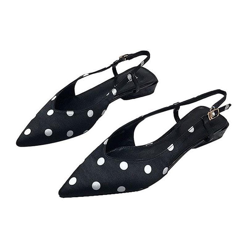 TIY Footwear Polka Dot Printed Buckle Strap Sandals Shoes TIY