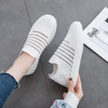 TIY Footwear PU Patchwork Mesh Upper Design Women Breathable Slip On Sneakers Shoes TIY