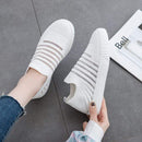 TIY Footwear PU Patchwork Mesh Upper Design Women Breathable Slip On Sneakers Shoes TIY