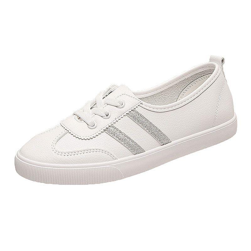 TIY Footwear PU Upper Two Velcro Design Simple Slip On Sneakers Shoes TIY