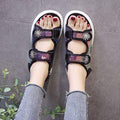 TIY Footwear Sequin Flower Decor Hollow out Slingback Platform Sports Style Sandals Shoes TIY