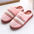 TIY Footwear Simple Stripe Pattern Cover Toe Men Women Home Wear Slippers Shoes TIY