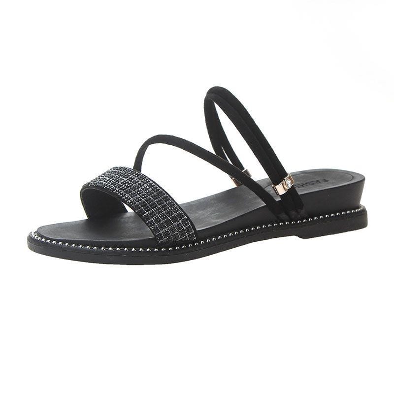 TIY Footwear Soft Round-toe Two Wearing Ways Sandals Shoes TIY