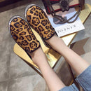 TIY Footwear Sports Style Casual Leopard Pattern Round-toe Loafers Shoes TIY