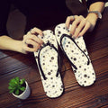 Summer Casual Flower Print Toe Post Slippers Shoes