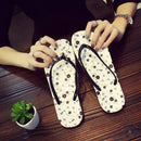 Summer Casual Flower Print Toe Post Slippers Shoes