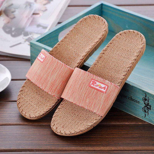 Summer Casual Style Handmade Linen Anti Skid Cool Slippers Shoes