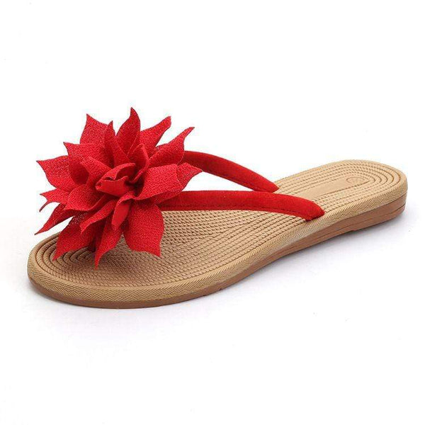Summer Colorful Flower Pattern Women Casual Flip Flop Sandals Shoes