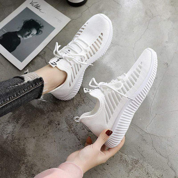 TIY Footwear Summer Fashion Mesh Lace-up Design Women Antiskid Sneakers Shoes TIY