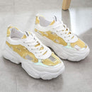 Summer Fashion Mesh Patchwork Lace-up Platform Sneakers Shoes