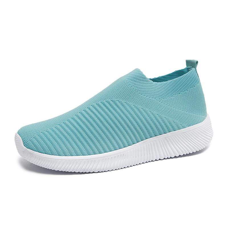 TIY Footwear Summer New Flyknit Breathable Soft Bottom Casual Flat Sneakers TIY
