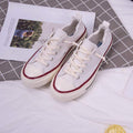 Summer Simple Round Toe Lace-up Canvas Shoes