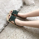 Two Wearing Ways Flower Decor Summer Outdoor Sandals Shoes