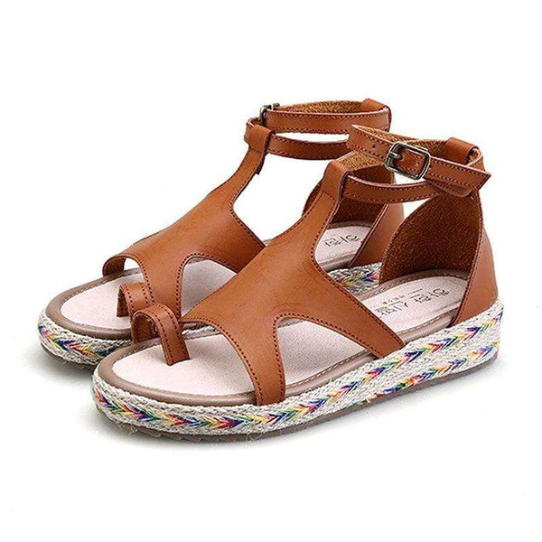 TIY Footwear Unique Toe Ring Design Women Cover Heel Sandals Shoes TIY