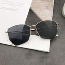 Trendy Men And Women Irregular Geometric Shape Metal Frame Tinted Lenses Sunglasses
