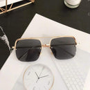 TIY Glasses Vintage Square Shape Metal Frame Double Bridge Design Men Sunglasses TIY
